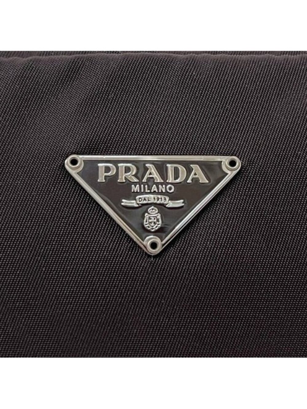 Prada Pouch Dark Brown Tessuto Case - Picture 7 of 10